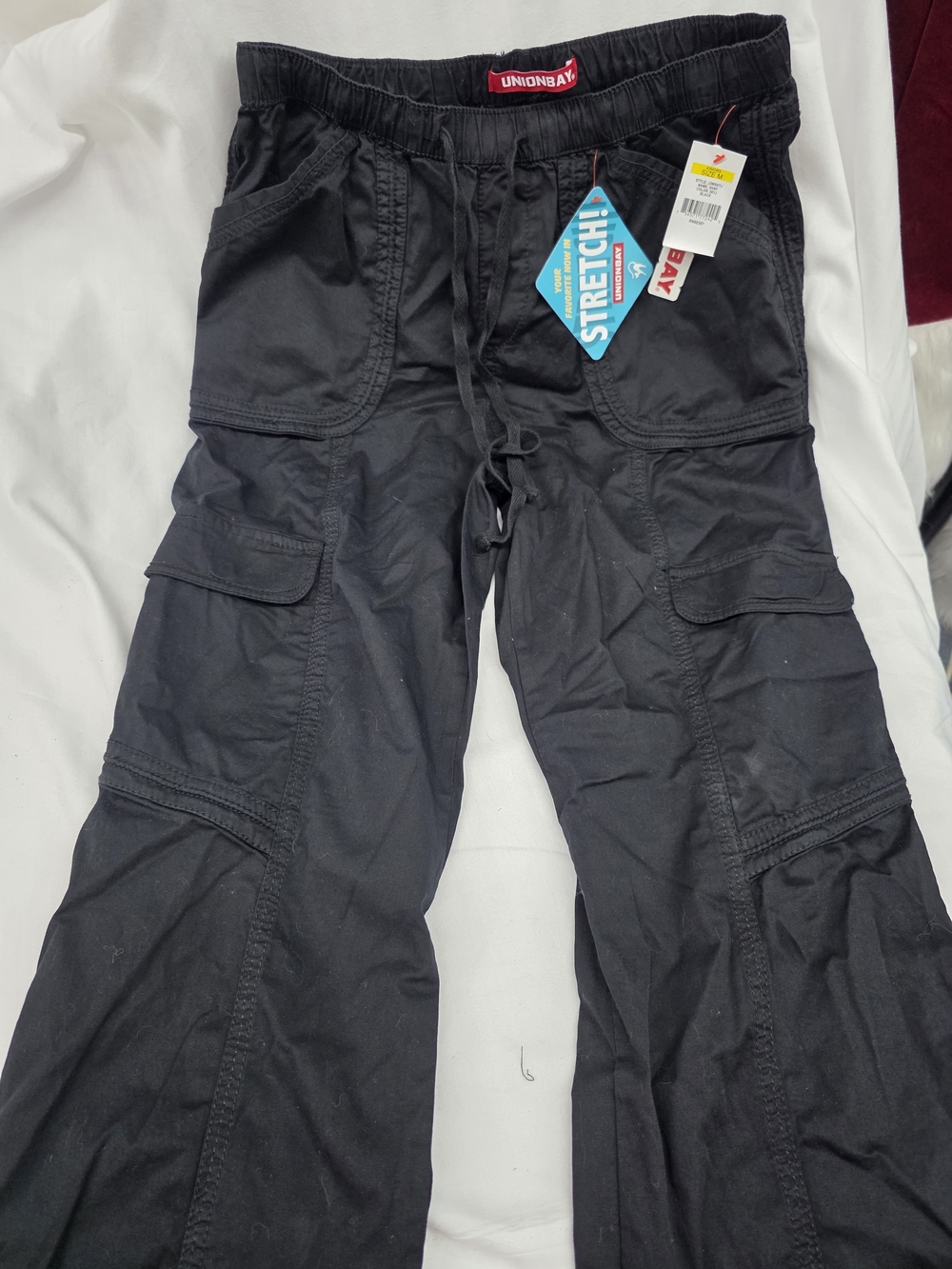 UNIONBAY Black Womens Cargo Stretch Pants